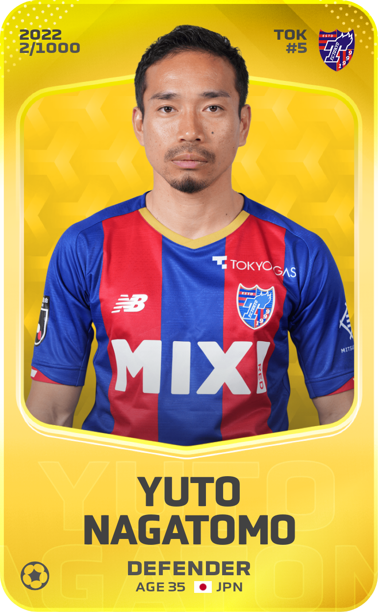 sorare card Yuto Nagatomo 2022-23 • Limited 2/1000