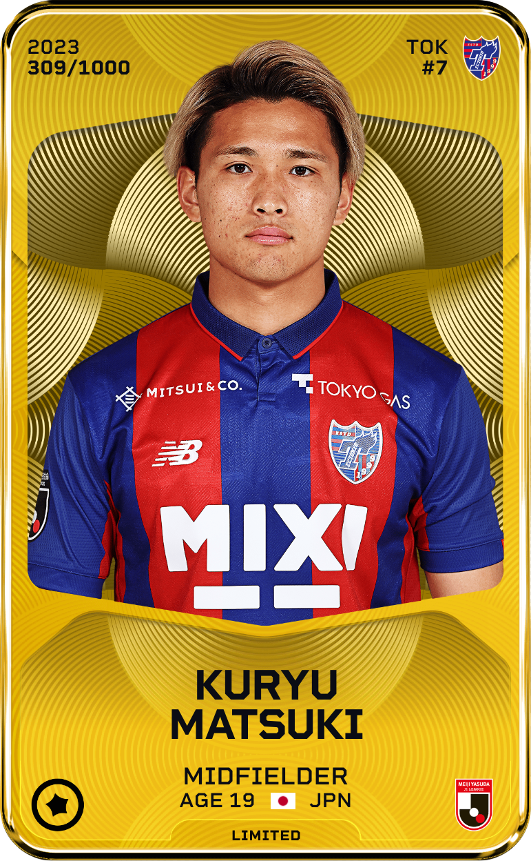 sorare card Kuryu Matsuki 2023-24 • Limited 309/1000