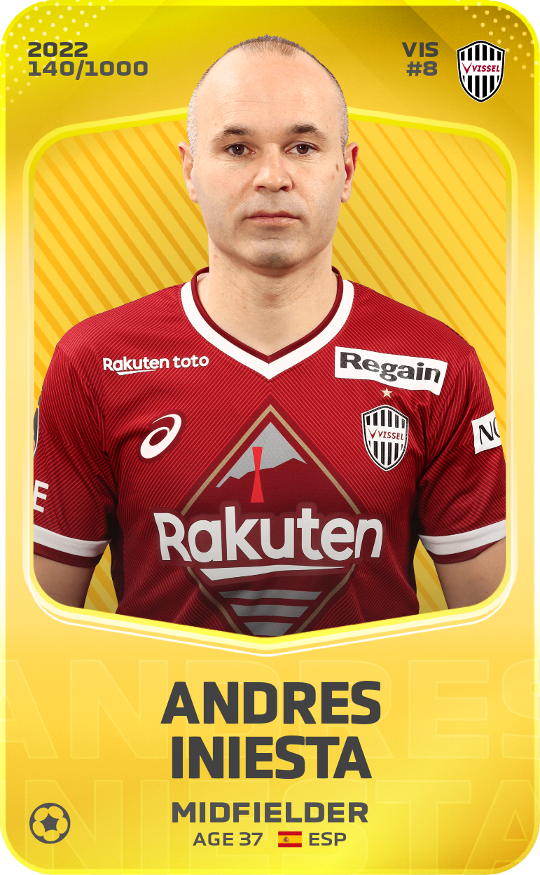 sorare card Andres Iniesta 2022-23 • Limited 140/1000