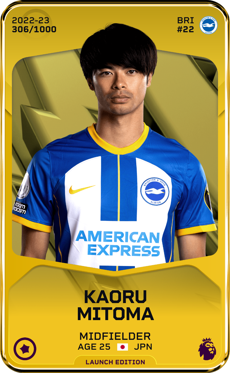 sorare card Kaoru Mitoma 2022-23 • Limited 306/1000