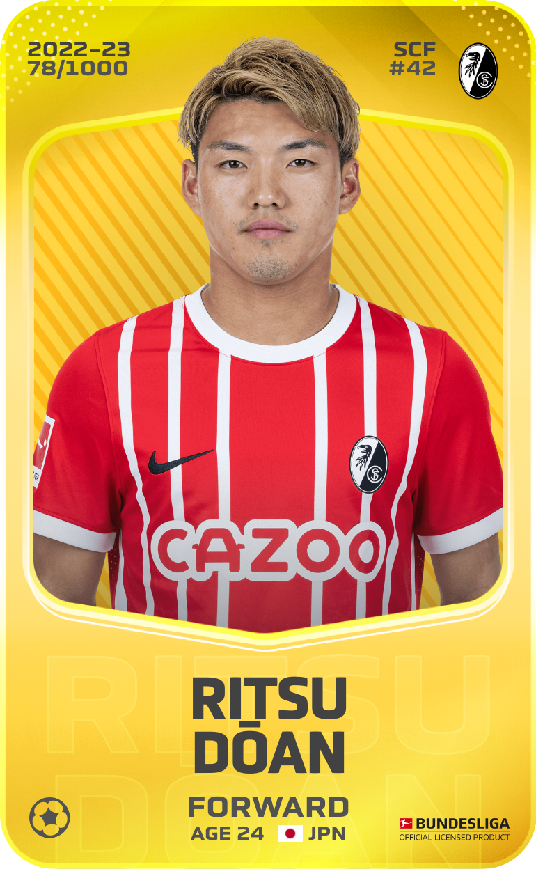 sorare card Ritsu Dōan 2022-23 • Limited 78/1000